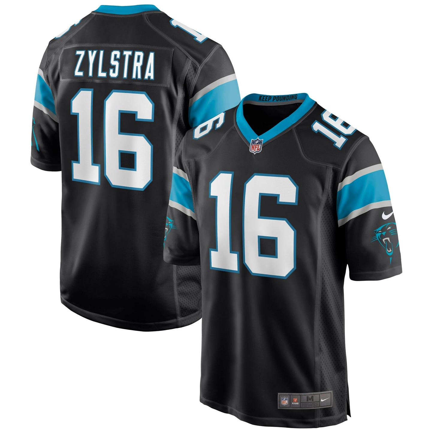 Brandon Zylstra Carolina Panthers Game Jersey - Black