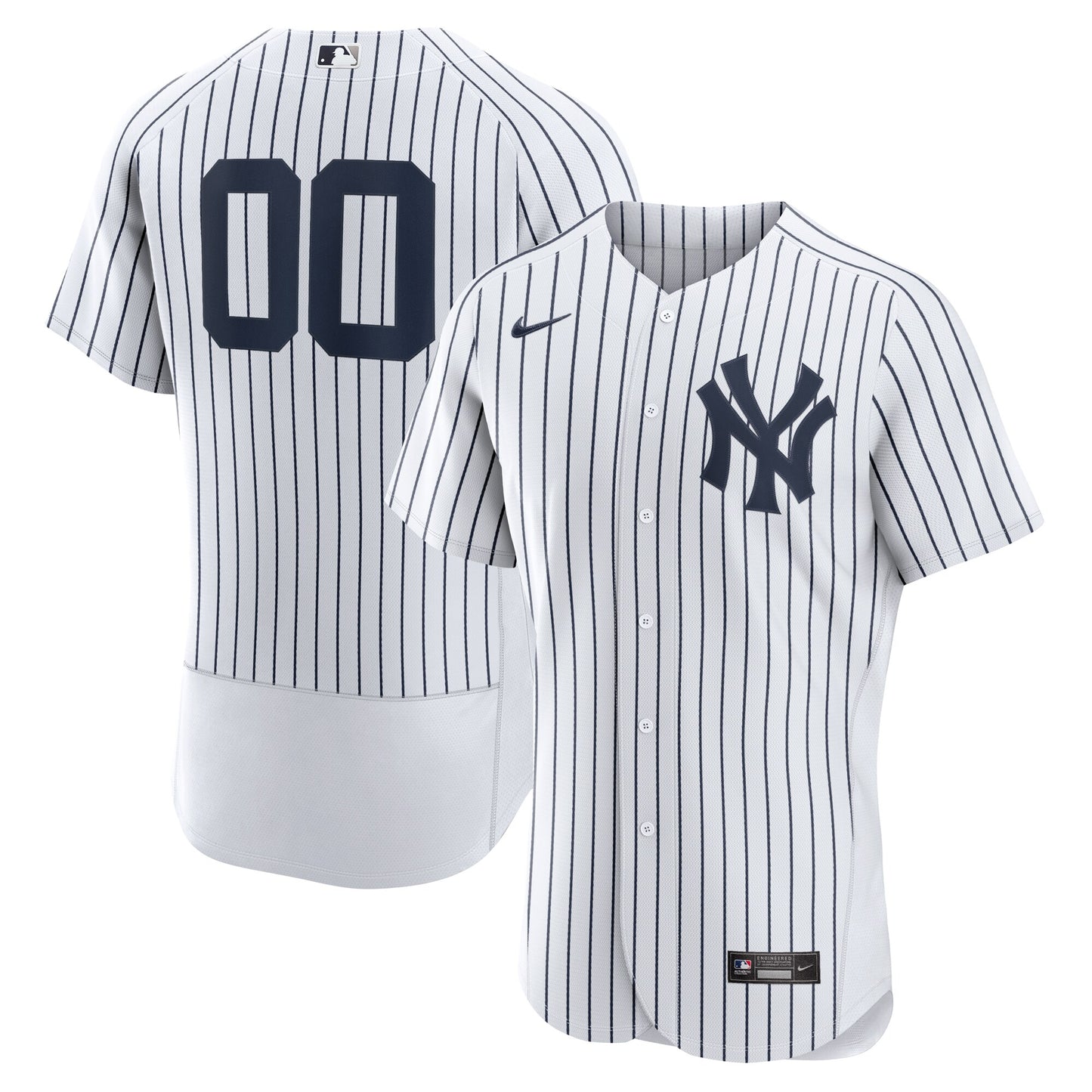 New York Yankees Home Authentic Custom Jersey - White