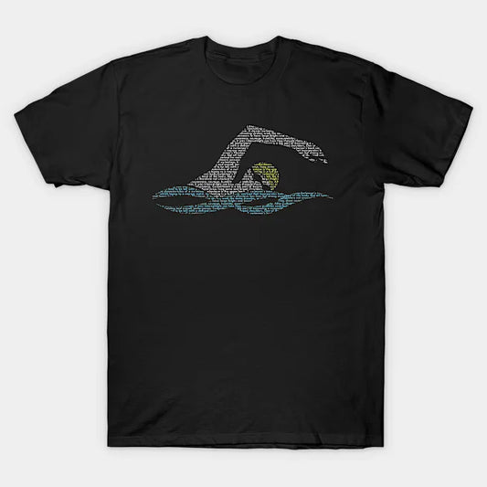 Love Swimming Typography' Awesome Swimming Gift T-Shirt