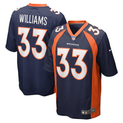 Men's Denver Broncos Javonte Williams Game Jersey - Navy