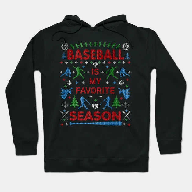 Funny Baseball Season Ugly Christmas Sweater Party Original Hoodie
