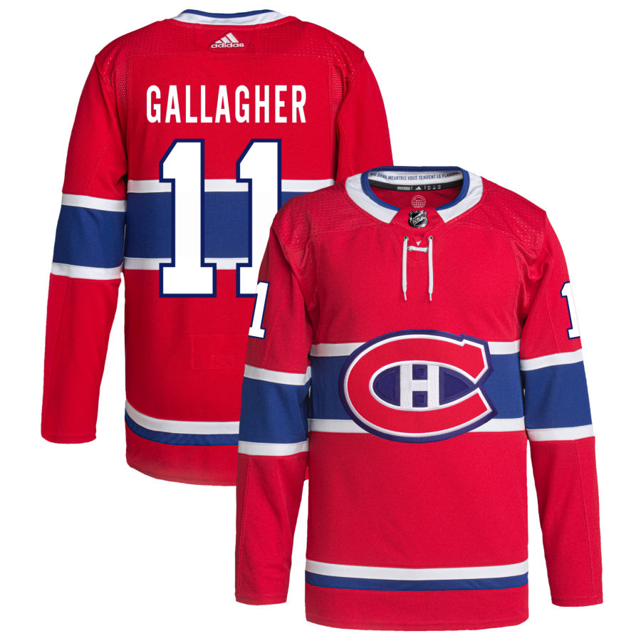 Brendan Gallagher Montreal Canadiens Home Primegreen Authentic Pro Jersey - Red