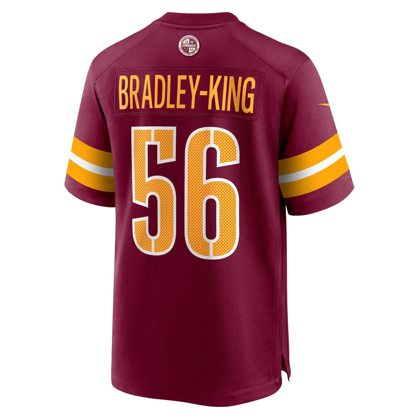 Will Bradley-King Washington Commanders Game Player Jersey - Burgundy