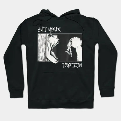 Eat Your Protein, Anime Gym, Pump, Bodybuilding, Fitness Hoodie