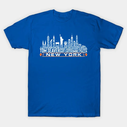New York Baseball Team All Time Legends, New York City Skyline T-Shirt