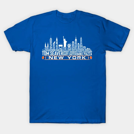 New York Baseball Team All Time Legends, New York City Skyline T-Shirt