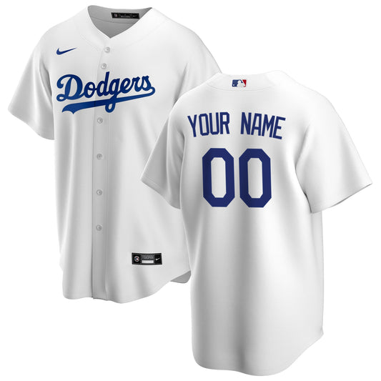 Los Angeles Dodgers Home Replica Custom Jersey - White
