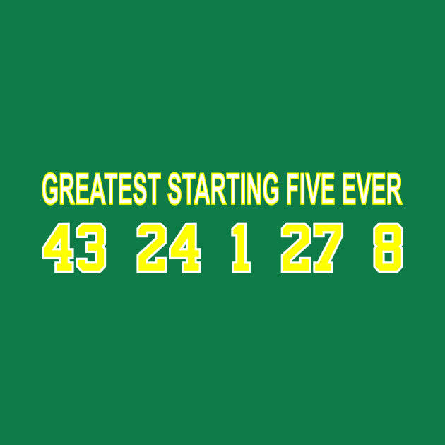 1979 Seattle Sonics Greatest Starting Five T-Shirt