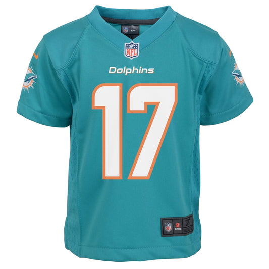 Preschool Jaylen Waddle Aqua Miami Dolphins Game Jersey