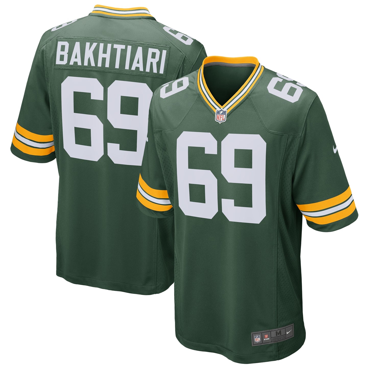 David Bakhtiari Green Bay Packers Game Player Jersey - Green