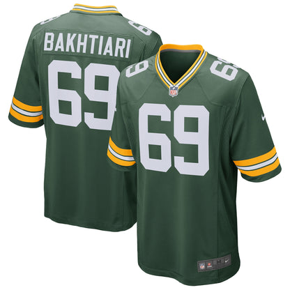 David Bakhtiari Green Bay Packers Game Player Jersey - Green
