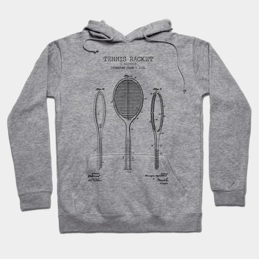 Tennis Racket Patent Hoodie