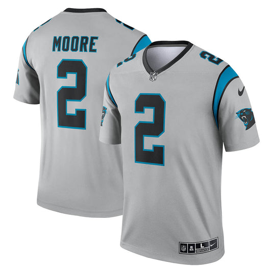 Men's Carolina Panthers D.J. Moore Inverted Legend Jersey Silver