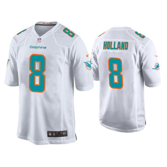 Men's Miami Dolphins Jevon Holland Game Jersey - White