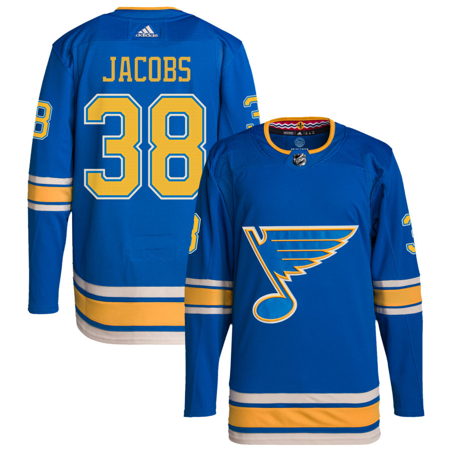 Josh Jacobs St. Louis Blues Alternate Authentic Pro Jersey - Blue