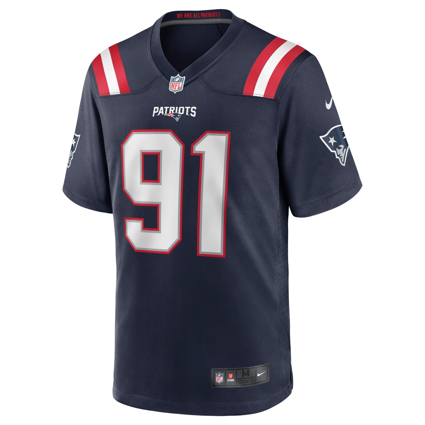 Deatrich Wise Jr. New England Patriots Game Jersey - Navy