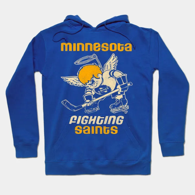 Defunct Minnesota Fighting Saints Hockey Team Hoodie