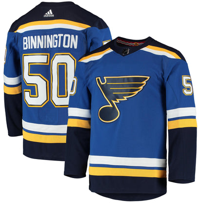 Jordan Binnington St. Louis Blues Home Authentic Player Jersey - Blue