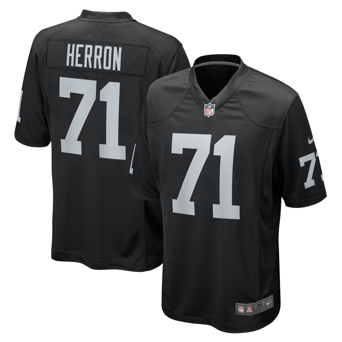 Justin Herron Las Vegas Raiders Team Game Jersey - ?Black