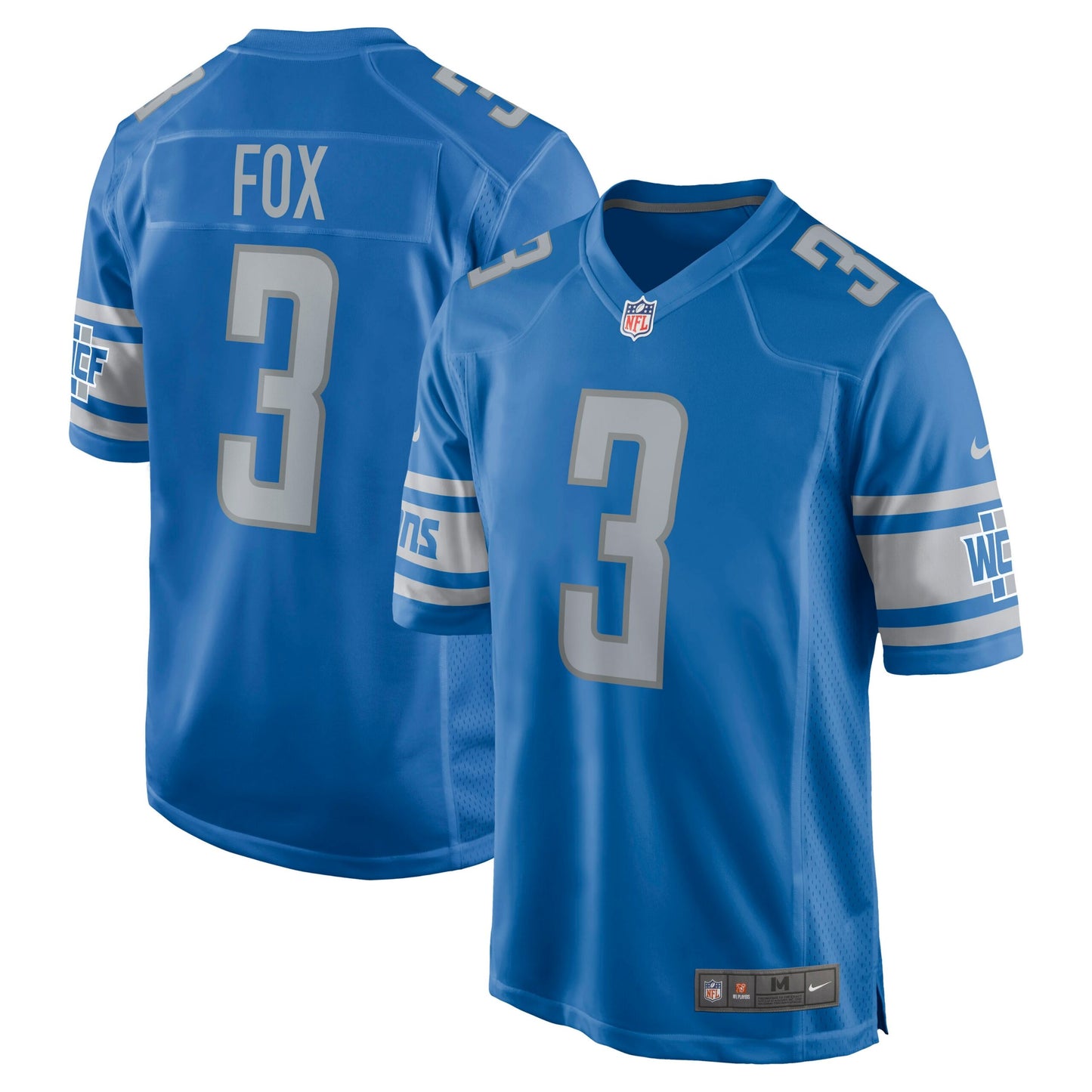 Jack Fox Detroit Lions Game Jersey - Blue