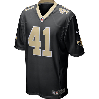 Men's New Orleans Saints Alvin Kamara Game Player Jersey Black