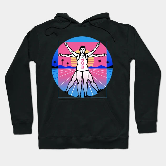 Running Vitruvian Man Hoodie