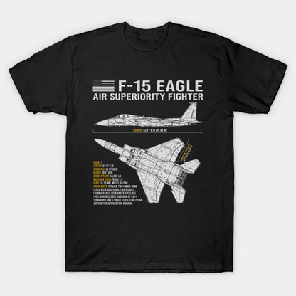 F-15 Eagle Blueprint T-Shirt