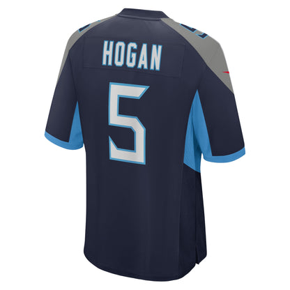 Kevin Hogan Tennessee Titans Home Game Player Jersey - Navy