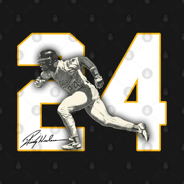 Rickey Henderson 24 Oakland Athletics Hoodie