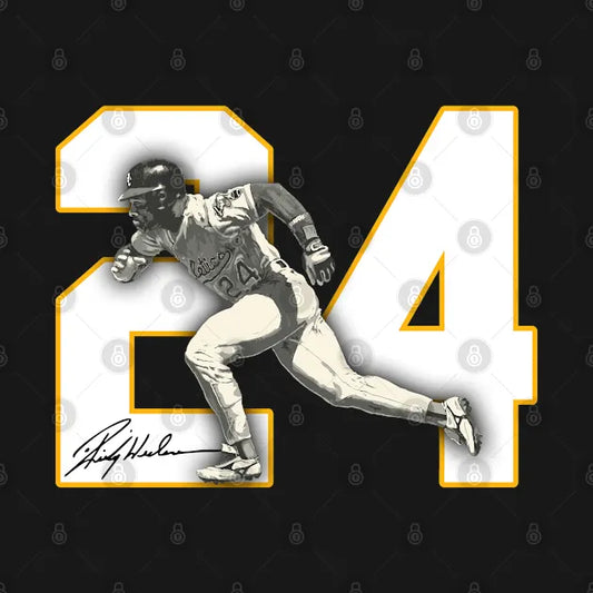 Rickey Henderson 24 Oakland Athletics Hoodie
