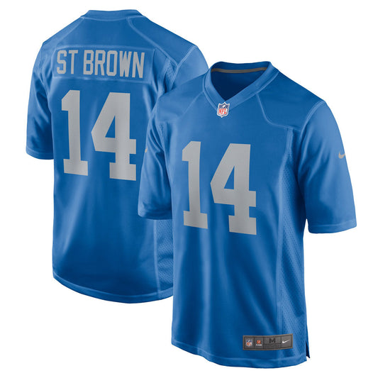 Men's Detroit Lions Amon-Ra St. Brown Player Game Jersey Blue