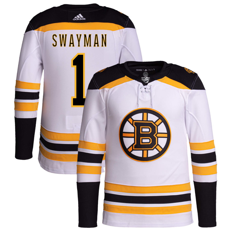 Jeremy Swayman Boston Bruins Away Primegreen Authentic Pro Jersey - White