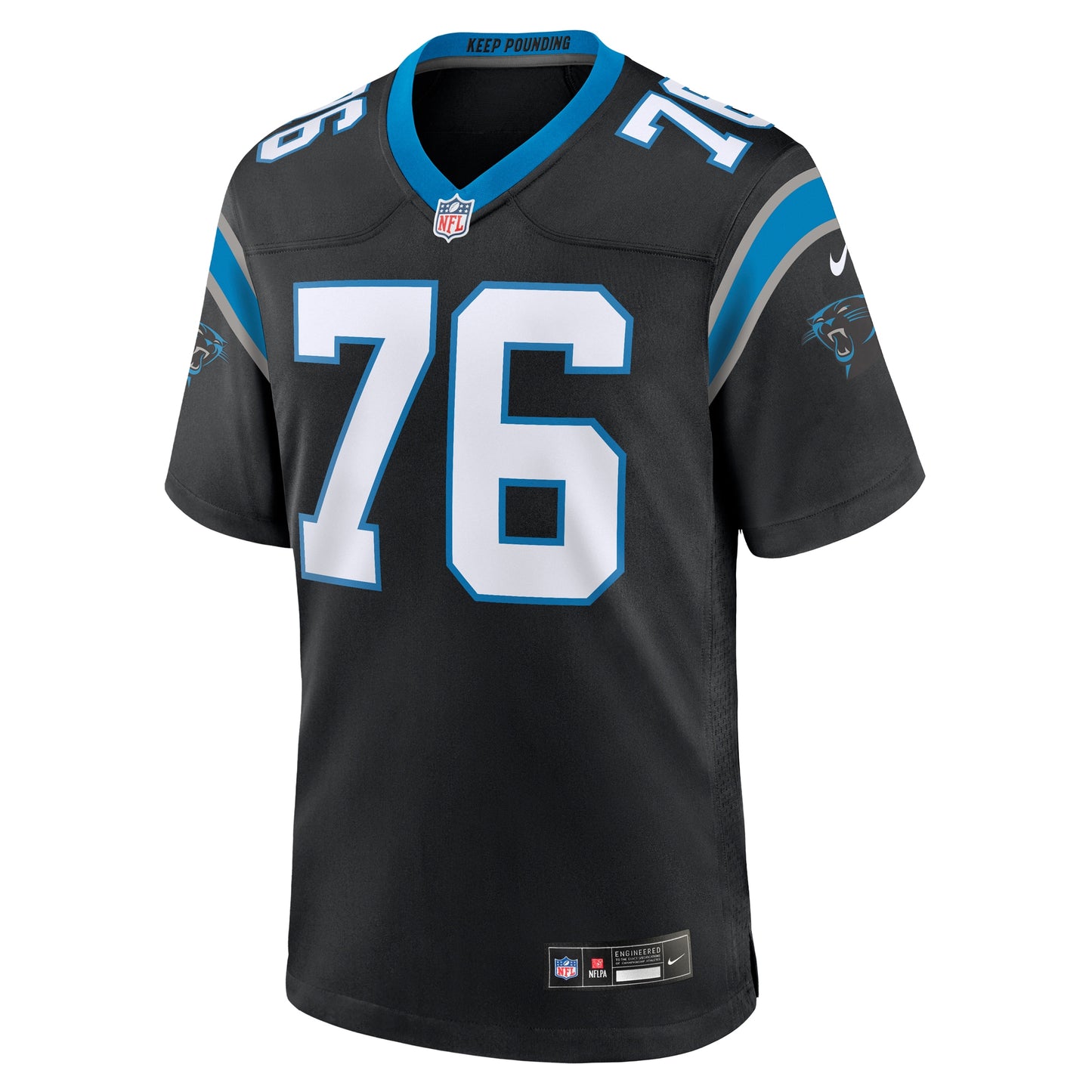 Calvin Throckmorton Carolina Panthers Team Game Jersey - ?Black