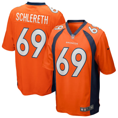Mark Schlereth Denver Broncos Game Retired Player Jersey - Orange