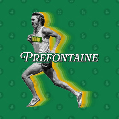 Retro Steve Prefontaine Running Form Fade T-Shirt