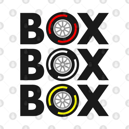 Box Box Box F1 Tire Compound Design T-Shirt