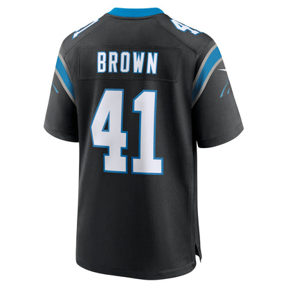 Spencer Brown Carolina Panthers Team Game Jersey - Black