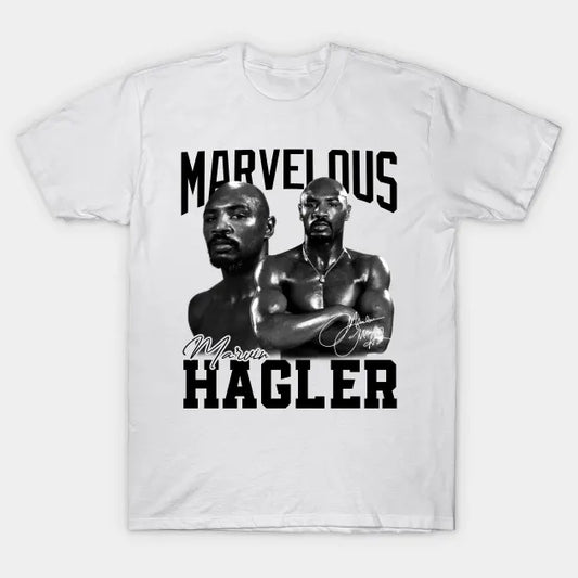 Marvelous Marvin Hagler Boxing Legend Signature Vintage Retro 80S 90S Bootleg Rap Style T-Shirt