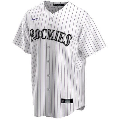 Colorado Rockies Home Replica Custom Jersey - White