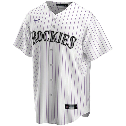 Colorado Rockies Home Replica Custom Jersey - White