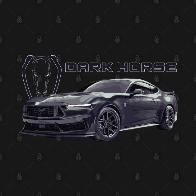 Dark Horse Mustang Gt 5.0L V8 Coyote Engine Performance Car S650 Hoodie