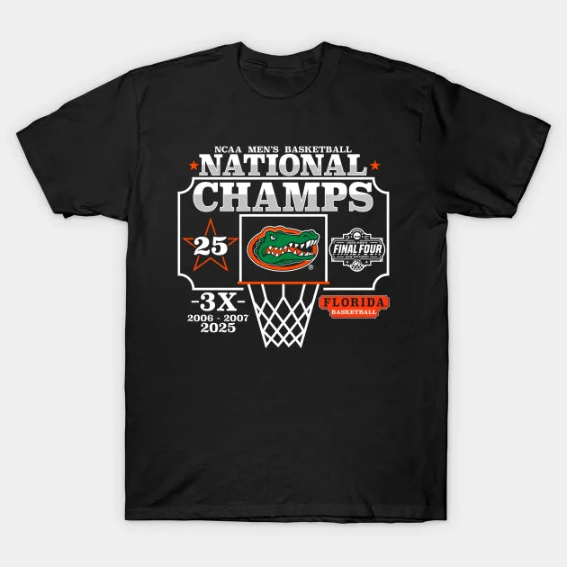 Florida Gators National Champs 2025 Ncaa Men?¡®S Basketball T-Shirt