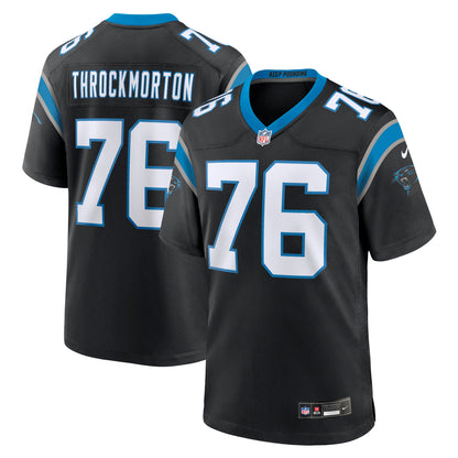 Calvin Throckmorton Carolina Panthers Team Game Jersey - ?Black
