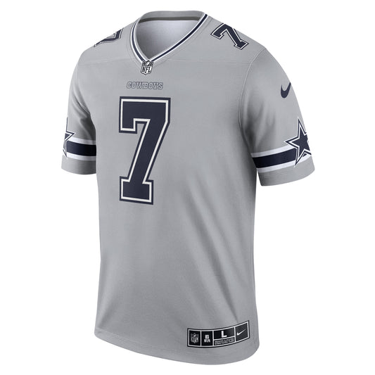 Trevon Diggs Dallas Cowboys Inverted Legend Jersey - Gray