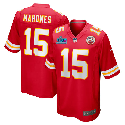 Patrick Mahomes Kansas City Chiefs Super Bowl LVII Patch Game Jersey - Red