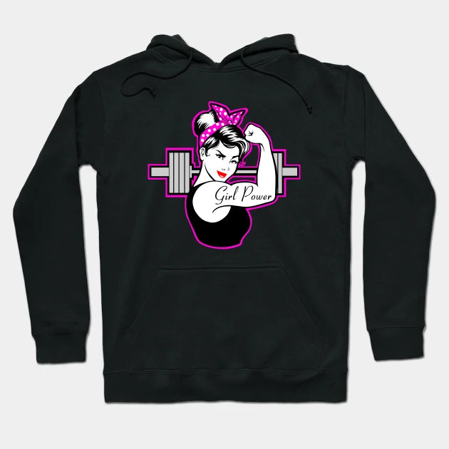 Fitness Girl, Barbell Girl, Girls Who Lift, Gym Girl Hoodie