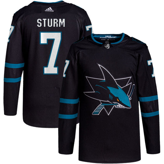 Nico Sturm San Jose Sharks Alternate Primegreen Authentic Pro Jersey - Black