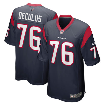 Austin Deculus Houston Texans Game Player Jersey - Navy