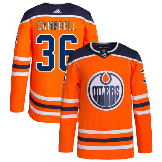 Jack Campbell Edmonton Oilers Home Authentic Pro Jersey - Orange
