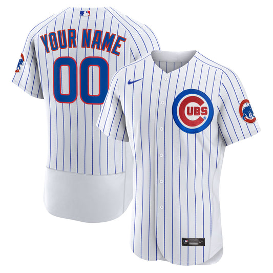Chicago Cubs Home Authentic Custom Jersey - White